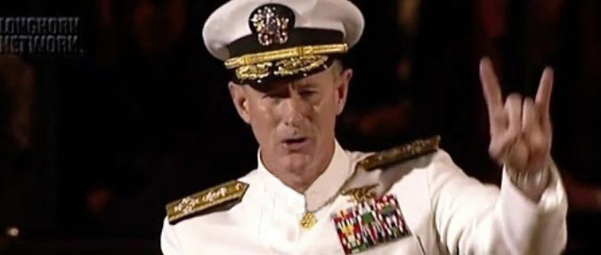 Adm. McRaven Urges Graduates to Find Courage to Change the World